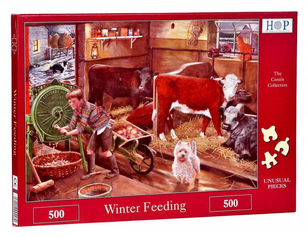 The House Of Puzzles Winter Feeding Puzzel 500 Stukjes the house of puzzles kopen in de aanbieding