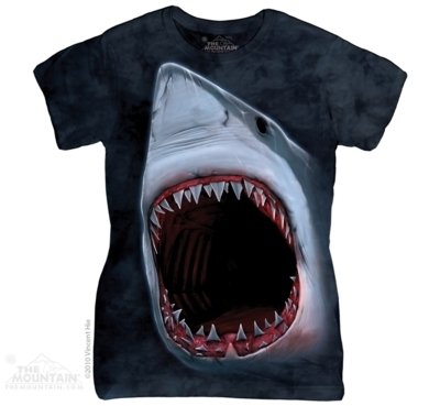 The Mountain Shark Bite Ladies T Shirt the mountain kopen in de aanbieding