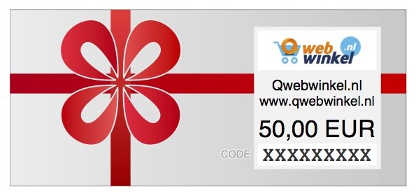 Qwebwinkelnl Cadeaubon 50 Euro qwebwinkelnl kopen in de aanbieding