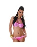 Power Flower Neckholder Bikini Set met Fonkelende Steentjes