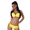 Fringe Beugelbikini met Franjes Geel