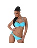  SeXy Bandeau Bikini met Ruffles Blauw