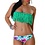 Bandeau Fringe Bikini met Franjes Groen