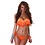 Bandeau Fringe Bikini met Franjes Oranje