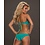 SeXy Monokini met Hoefijzer Sieraad Turquoise Groen