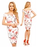 Ayanapa Elegante Fashion Jurk met Bloemenprint Wit