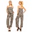 Strapless Jumpsuit met Bloemenprint Khaki