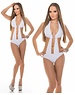  Neckholder Monokini met Strass Detail Wit