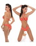  Neckholder Monokini met Ketting Effect Coral