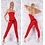 Lange Neckholder Jumpsuit Rood