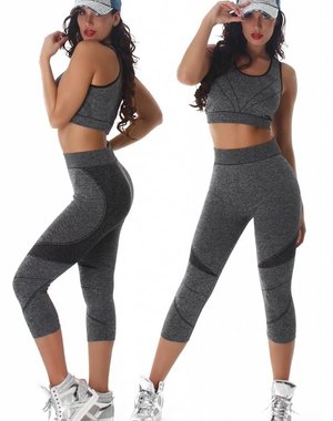  2-Delige Gym Legging met Tanktop Zwart