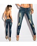 Koucla Dames Skinny Jeansbroek in  Destroyed Style