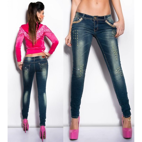 Koucla Skinny Jeansbroek in Destroyed Style