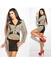 Koucla Geruite Fashion Blazer Zwart