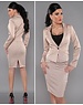 Koucla Business Blazer met Kraag Beige