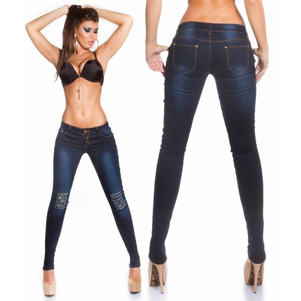 Koucla Skinny Jeansbroek in Destroyed Style