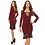 Fashion Taille Rok met Mesh Details Bordeaux