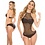 Neckholder Push-Up Monokini met Softcups Zwart