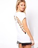  Angel Wings T-shirt met Scheuren Wit