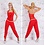 Lange Neckholder Jumpsuit Rood