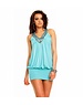 Best Emilie V-hals Fashion Mini Jurk Aqua Blauw