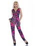  V-hals Jumpsuit in Wikkellook Multicolor