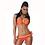 Tweekleurige Fashion Neckholder Bikini Set