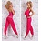 Lange Neckholder Jumpsuit Fuchsia