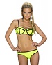  Beugel Bikini Set met Streep Design Geel