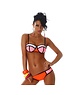  Trendy Push-Up Bikini Set Multicolor / Oranje