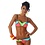 Power Flower Trendy Push-Up Bikini Set Multicolor / Apricot