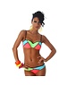 Power Flower Trendy Push-Up Bikini Set Multicolor / Apricot