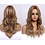 Kanekalon Lange Pruik Mixed Balayage Golvend Haar