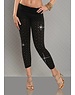  Driekwarts Zwarte Legging met Bling Bling Details