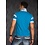 Polo Shirt met Sportieve Contrast Strepen Blauw / Rood