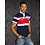 Richs Club Polo Shirt met Sportieve Contrast Strepen Donkerblauw / Rood