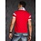 Richs Club Polo Shirt met Sportieve Contrast Strepen Rood / Blauw