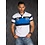 Richs Club Poloshirt met Sportieve Contrast Strepen Wit / Blauw