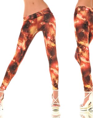  Galaxy Print Stretch Skinny Legging