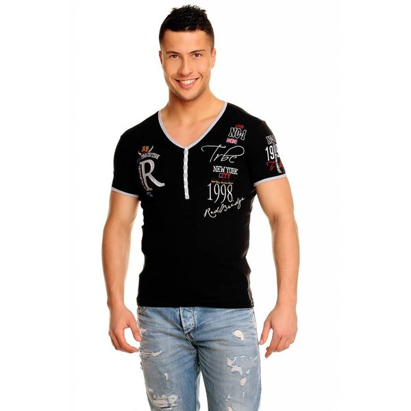 Red Bridge T-shirt van Redbridge met V-hals Zwart