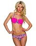  Multicolor Neckholder Bikini Set Fuchsia