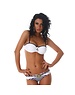 Power Flower Push-Up Trendy Bikini Set Wit / Blauw