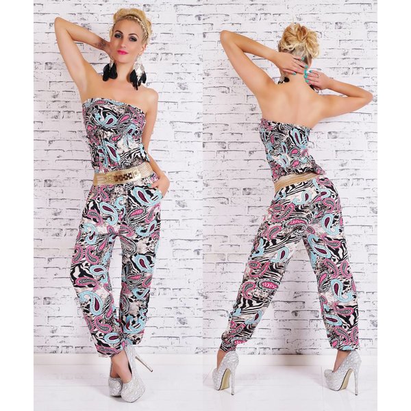 Lange Strapless Jumpsuit Multicolor