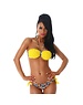  Neckholder Bikini Set Multicolor / Geel