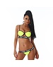  Trendy Bikini Set met Softcups Neon Geel