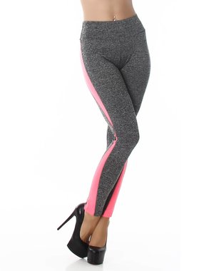 Power Flower Sport Legging Neonroos / Grijs