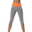 Power Flower Sport Legging Oranje / Grijs