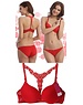 Bing Caidie Sexy Back Push-Up BH met Voorsluiting Rood