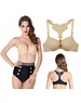 Bing Caidie Sexy Back Push-Up BH met Voorsluiting Beige