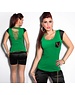  Fashion Topje met Reptile Look Groen